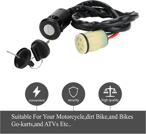 Vista 5 de MaySpare Interruptor de llave de encendido para Honda ATV TRX420 TRX 350 TRX450 FOREMAN TRX350FM 4x4 2000-2006 Impermeable