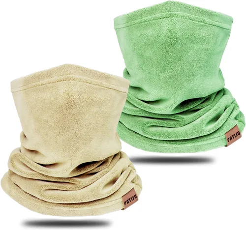 Neck Warmer Winter Neck Gaiter Face Mask Balaclavas for Women Men, Soft Fleece Face Cover Mask for Skiing Motorcycle-2 Pack