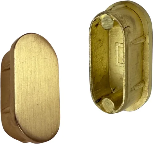 Vista 10 de Barra de armario ovalada larga de 36" Barra de ropa para armario resistente Latón satinado 1 paquete