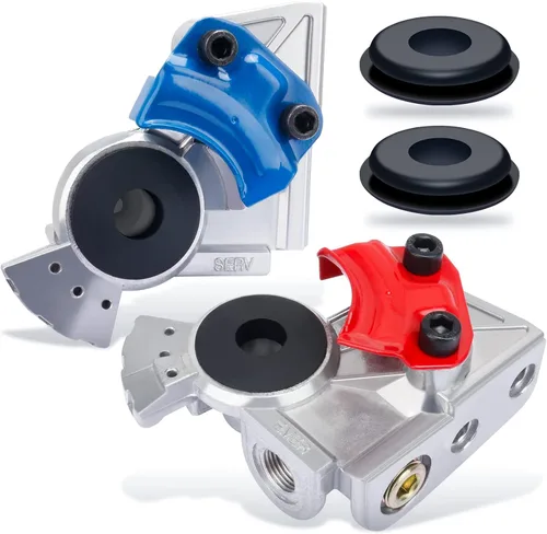 KOOTANS Gladhands en ángulo de 37 grados, 1 par de aluminio fundido a presión, kit de apretón de manos, manguera de aire, conector de acoplamiento