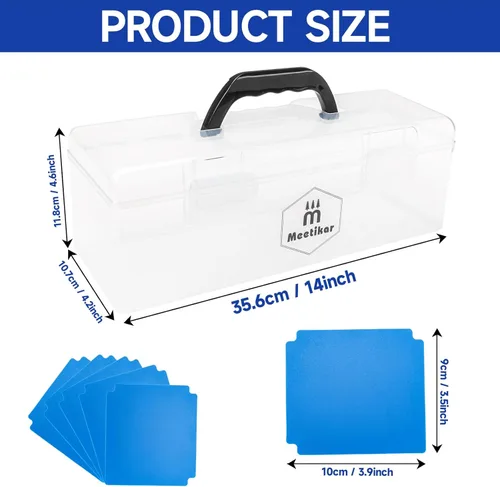 Vista 2 de Meetikar Caja de almacenamiento de tarjetas coleccionables compatible con más de 200 cargadores toploaders 1000+ TCG, Magic Commander, Yugioh, caja