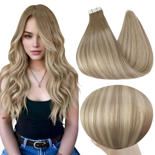 Vista 28 de Full Shine - Extensiones de cabello con cinta invisible, color 1, negro azabache, de 10 pulgadas, sin costuras, liso, con cinta de 20 piezas, 30 g