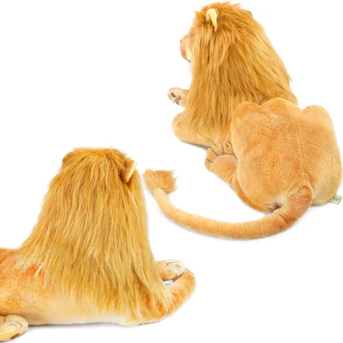 Vista 4 de TigerHart Lasodo The Lion - 39 pulgadas (medida de cola no incluida) Gato de peluche grande
