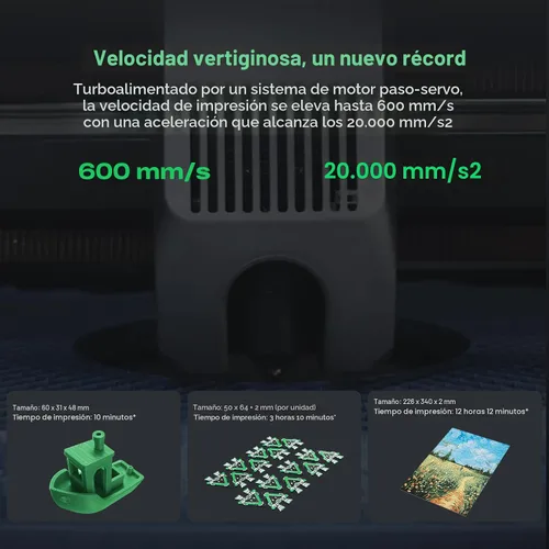 Vista 6 de Creality K1C Impresora 3D, 23.622 in/s de alta velocidad de nivelación automática sin obstrucciones, extrusora directa robusta K1 SE impresora 3D