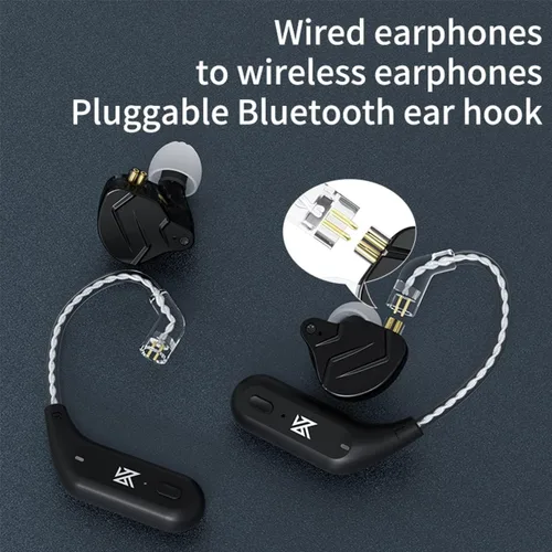 Vista 6 de KZ AZ09 Bluetooth 5.4 módulo inalámbrico impermeable gancho para la oreja batería extra larga duración Bluetooth Cable para KZ