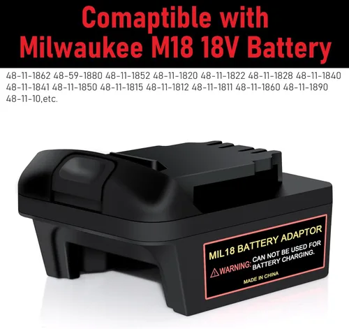 Vista 4 de Adaptador de corriente para herramientas Milwaukee M18 a DeWalt de 20 V, convertidor de batería ligero para herramientas eléctricas Dewalt