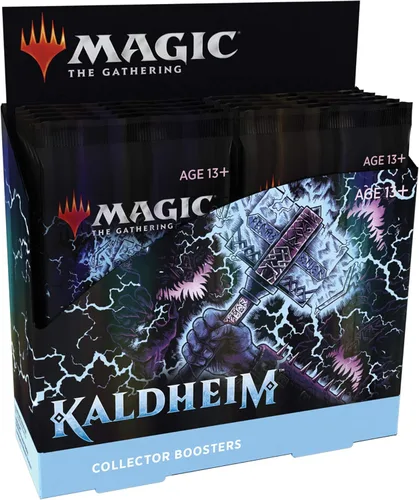 Vista 3 de Magic: The Gathering Kaldheim - Caja de refuerzo para coleccionista, 12 paquetes (180 cartas mágicas)