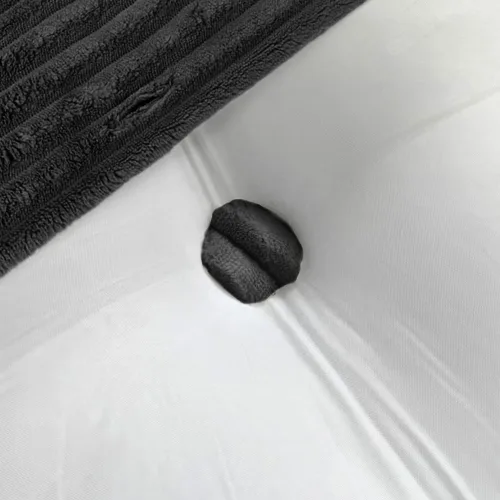 Vista 8 de Almohada de cuña para sentarse en la cama, almohada de lectura para adultos, soporte para respaldo, almohada de cabecero, sofá cama, cojín de Negro
