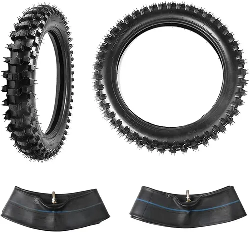 Juego de 2 neumáticos y tubos interiores delanteros 70100-19 y traseros 90100-16 para motocross, neumáticos todoterreno de repuesto y tubo para