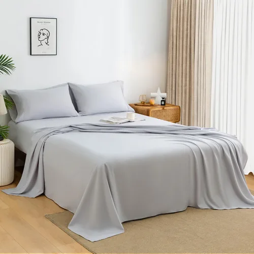 Vista 12 de HENGWEI - Juego de sábanas de satén, tamaño Cal King, 4 piezas sedosas con bolsillo profundo, juego de ropa de cama suave de lujo, transpirable