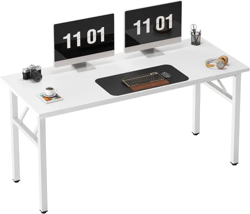 Vista 13 de Need - Escritorio plegable de computadora de 31.5 pulgadas para espacios pequeños, mesa plegable de escritura de estudio en negro para oficina