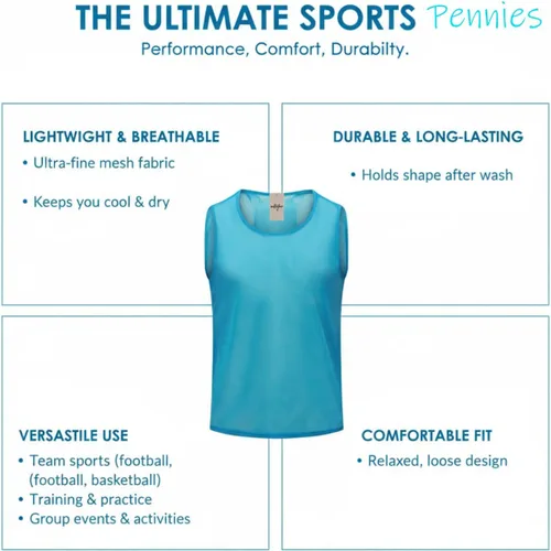 Vista 5 de Chalecos de entrenamiento para niños, para baloncesto, fútbol, voleibol