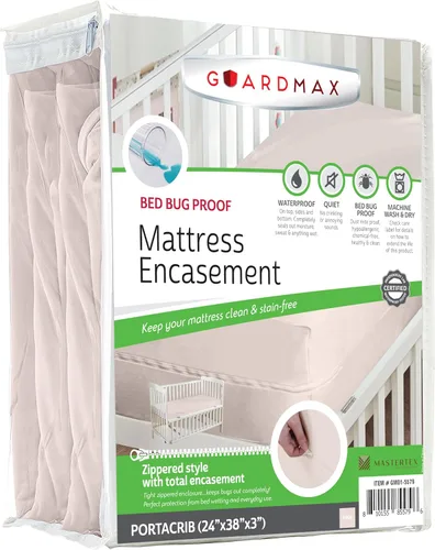 Vista 74 de Guardmax Funda de colchón de punto con cremallera, tamaño Queen, impermeable y a prueba de chinches, ropa de cama cómoda, suave y silenciosa