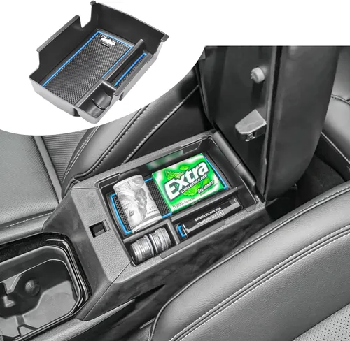 Vista 10 de RUNROAD Bandeja organizadora de consola central compatible con Jeep Compass 2022 2023 2024 2025, soporte para monedas, bandeja para reposabrazos