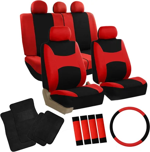 Vista 11 de FH Group Fundas para Asientos de Automóvil con Airbag Juego Completo Combo de Accesorios para Automóvil Alfombrillas de Piso de Alfombra - Asiento