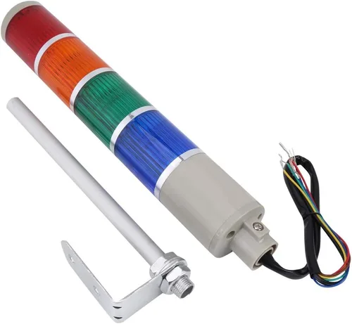 Luces LED Andon para torre, kit de estación de luz súper brillante de 4 pilas, luz de torre de advertencia de señal industrial, lámpara de columna