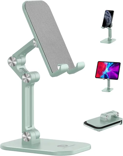 Vista 12 de OCYCLONE Soporte para teléfono celular, soporte para iPad, altura ajustable y ángulo para teléfono, soporte plegable para teléfono, soporte más alto