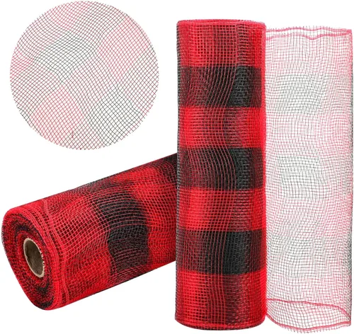 Vista 22 de 2 rollos de cinta de malla verde manzana decorativa de 10 pulgadas x 30 pies, rollos de malla de poli verde lima para suministros de corona DIY