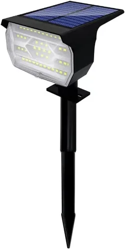 Vista 4 de Focos solares para exteriores, impermeables, IP65, 46 LED, luz solar para paisaje, 3 modos de brillo, luces solares 2 en 1 para piscina al aire