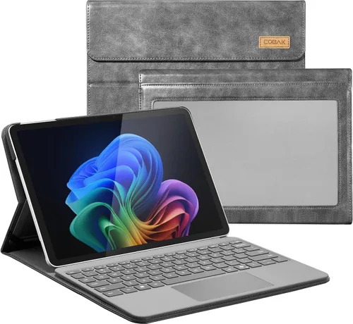 Vista 11 de CoBak Case for Microsoft Surface Pro 12" (2025), Premium Business Cover with Multi-Angle Stand, Embedded Stylus Holder, Keyboard Support & Built-in