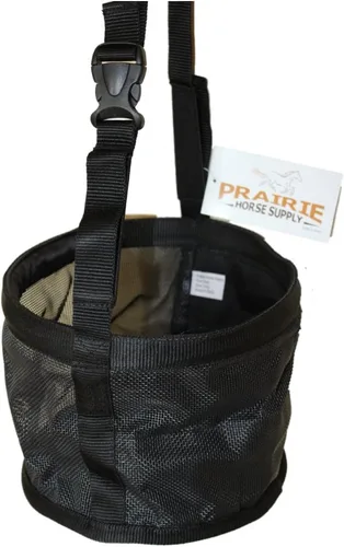 Prairie Horse Supply Bolsa de alimentación para caballos, bolsa de alimentación de grano de lona duradera resistente, pequeña, mediana o grande