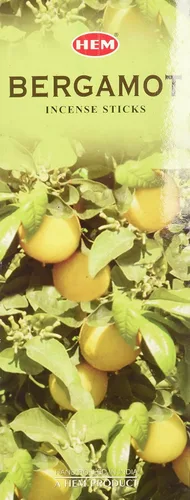 Vista 3 de Bergamota - Caja de seis 20 tubos de palo, 120 varillas en total, incienso HEM