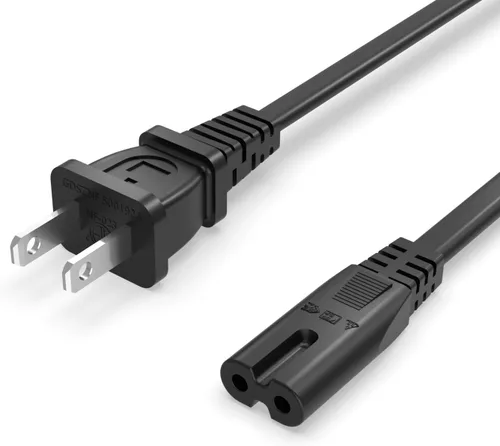 Vista 22 de Cable de alimentación de CA para Sony PS5, PS4, PS3, Slim PlayStation 5, 4, 3, Xbox Series X/S, Xbox One X/S, TV, impresora universal de 2 clavijas