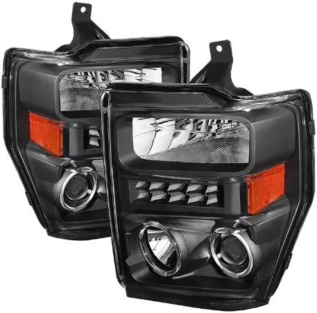 Faros delanteros LED de repuesto para Ford F250 F350 F450 08-10 - Lente negrotransparente