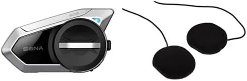Vista 2 de Sena Harman Kardon - Auriculares Bluetooth de comunicación para motocicleta 50S con sonido de Harman Kardon Sistema de intercomunicación de malla