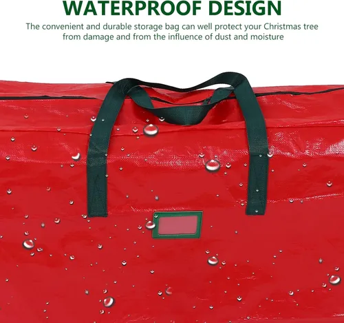 Vista 13 de iplusmile 1 bolsa de almacenamiento para árbol de Navidad, almacenamiento para el hogar para árboles artificiales, resistente contra el polvo