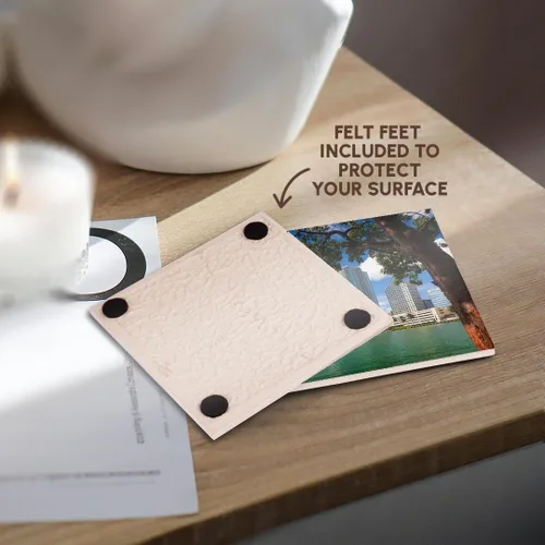 Vista 4 de Danita Delimont – Florida – USA, Florida, Miami, city skyline from Brickell clave. – Posavasos