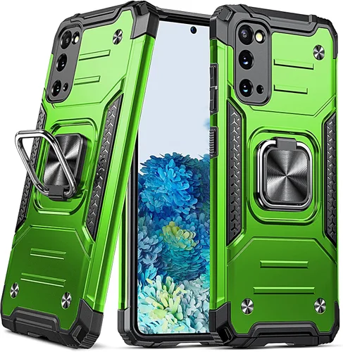 Vista 79 de DASFOND Funda diseñada para Galaxy S8 con soporte, anillo de metal giratorio de 360° mejorado, soporte de grado militar, resistente a los impactos