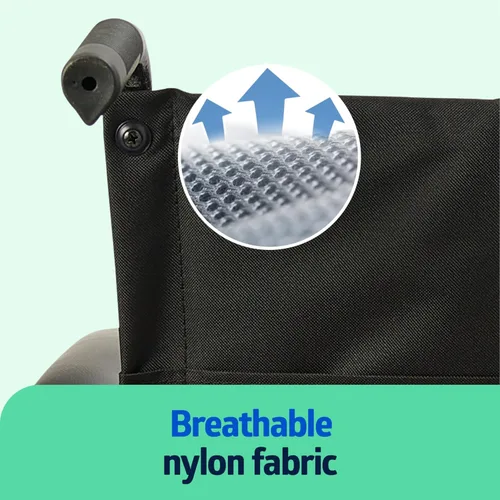 Vista 5 de Silla de ruedas Medline K4 estándar, ligera, con brazos inclinables y desmontables y descansos para las piernas elevables, No, 1
