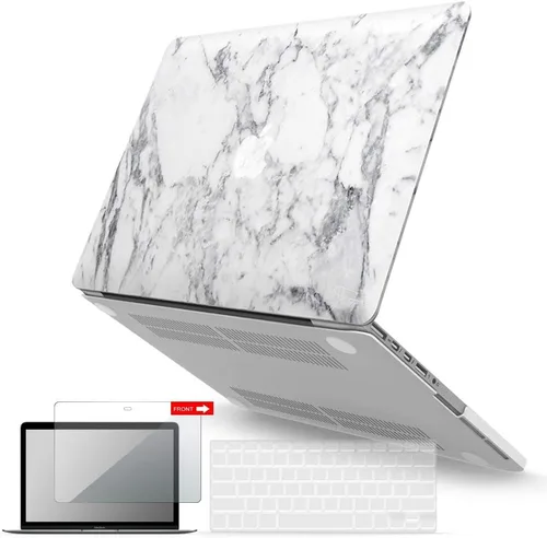 Vista 27 de IBENZER Compatible con MacBook Pro de 13 pulgadas 2015 2014 2013 finales 2012 A1502 A1425, carcasa rígida y cubierta de teclado y protector