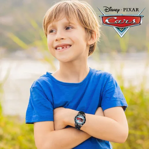 Vista 3 de Accutime Disney Pixar Cars Lightning McQueen Time-Teaching Watch for Kids with Interactive Racing Dial