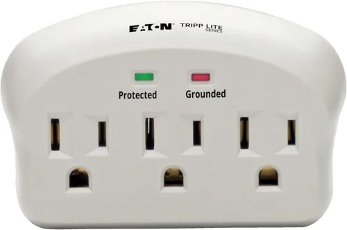 Vista 6 de Eaton Tripp Lite SK3-0 Extensor de Tomacorriente de Pared Multi-Enchufe Protector contra Sobretensiones, 3 Tomacorrientes, Clasificación de 660