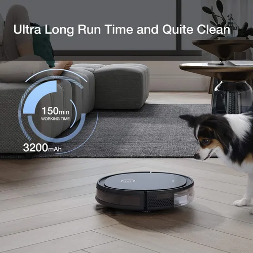 Vista 4 de ECOVACS DEEBOT OZMO U2 Pro Robot Aspirador 2 en 1 Aspiradora y Trapeador, Kit de Cuidado Extra para Mascotas Cubo de basura grande de 27.1 fl oz