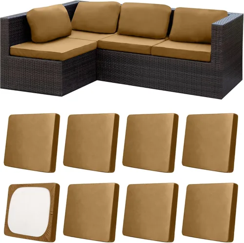 Vista 16 de Fundas de cojín elásticas para patio, fundas de cojín para muebles de patio, fundas de cojín para muebles de patio, protector de muebles lavable