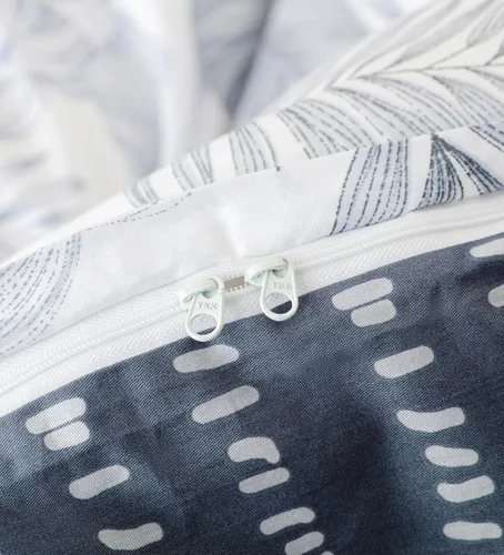 Vista 6 de OAITE - Juego de funda de edredón de 100% algodón con patrón floral, juego de ropa de cama suave que incluye 3 piezas