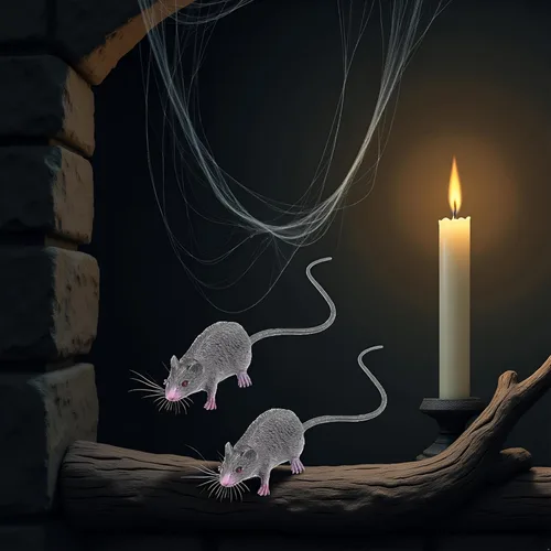 Vista 3 de Lifelike Fake Mouse Realistic Mice, Spooky Rat, Halloween Prank, Rubber Rat with Long Tail, Creepy April Fool's Day Decorations（2Pcs）