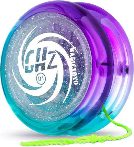Vista 11 de Yoyo de Bucle con Respuesta para Niños Principiantes, Yo-yo Inicial 2A Loop Fácil de Jugar Trucos Básicos de Cuerda (D1 Azul)