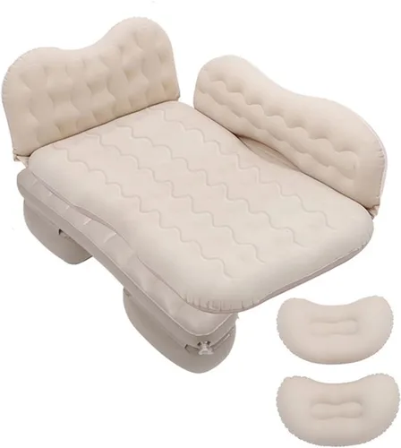 Cojín inflable de doble cara para asiento trasero, cama de aire portátil para automóvil, SUV, colchón de aire, camas de campamento con bomba de aire