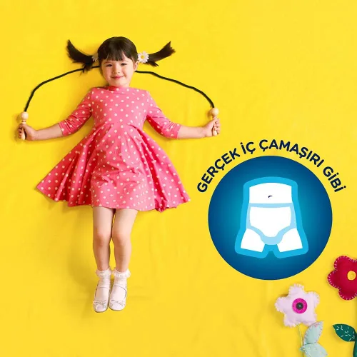 Vista 4 de Huggies DryNites - Pantalones de pijama humectantes para niñas, de 4 a 7 años, (10 pantalones)