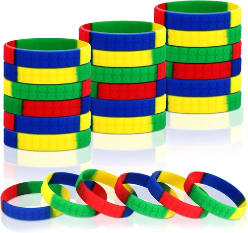 Charniol - Paquete de 48 pulseras de silicona para niños