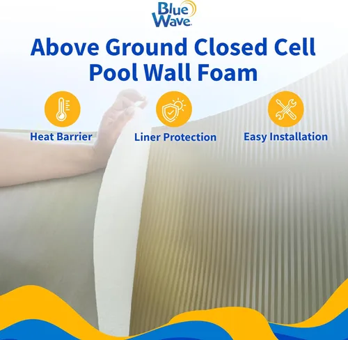 Vista 2 de Blue Wave NL1971 Gorilla Guard - Espuma de pared de celda cerrada sobre el suelo, 1/8 pulgadas x 48 pulgadas x 75 pies, color blanco