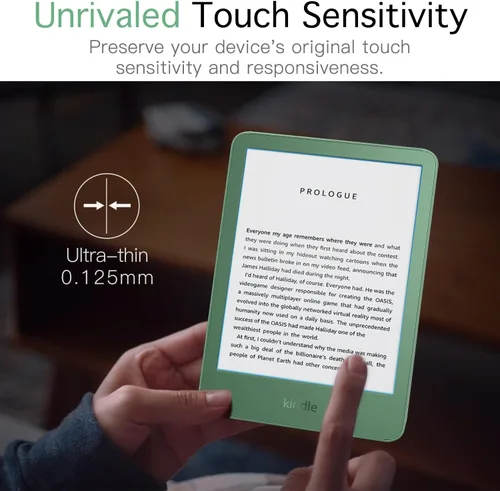 Vista 6 de MoKo Paquete de 2 protectores de pantalla antirreflejos para Kindle Basic Kindle 11ª generación 2024/2022, Kobo Clara BW/Color, Kindle Mini