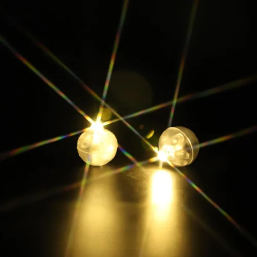 Vista 2 de 50 unids/lote 50 x blanco cálido redondo LED flash bola lámpara globo luz largo tiempo de espera para linterna de papel globo luz fiesta boda