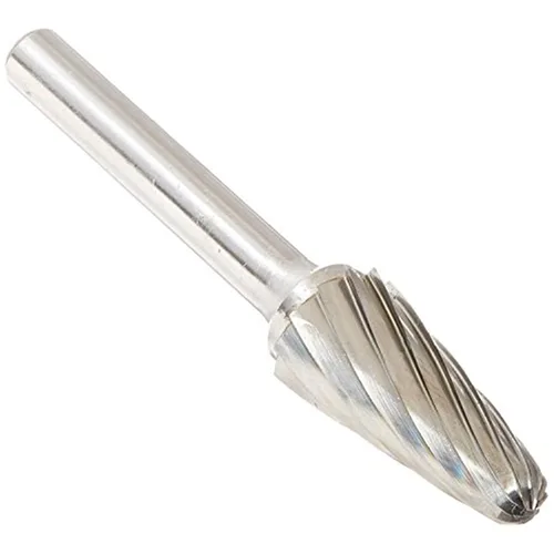 Vista 75 de Drill America SA-1 Rebaba de carburo/lima giratoria cilíndrica de doble corte para amoladora de troquel de 1/4" de diámetro x 5/8" de longitud