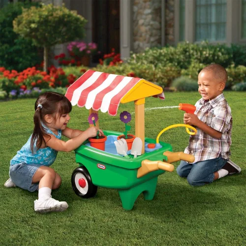 Vista 4 de Little Tikes – Carro de jardín y carretilla 2 en 1