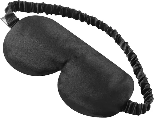 Vista 9 de Alaska Bear - Antifaz para dormir de seda natural, antifaz muy suave, modelo Estrellas negras